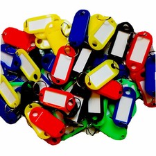 25 x Key Tags FOB Tag Ring Plastic Name Label Holder Office Lock Luggage AC1081