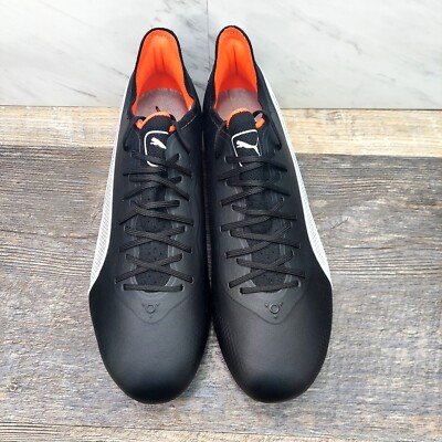 Puma King Ultimate FG/AG Black White Soccer Cleats 107563-01 Men's