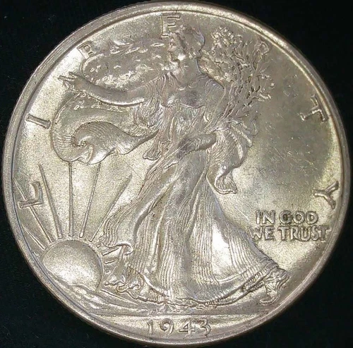 1943 Walking Liberty Half Dollar Choice Uncirculated (3D)