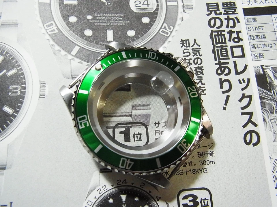 Juego de vitrina de acero inoxidable para MIYOTA 8205 SEAGULL TY2806 Green Sub Diver Foto 2 de 4