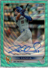 2022 Topps Chrome Veteran Aqua Wave Refractors #CVAMC Mark Canha Auto /199