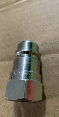 Hyd. Fitting Parker 6602-8-10 Coupler Nipple 1/2-14, 1/2 In. Steel, Series: 6600