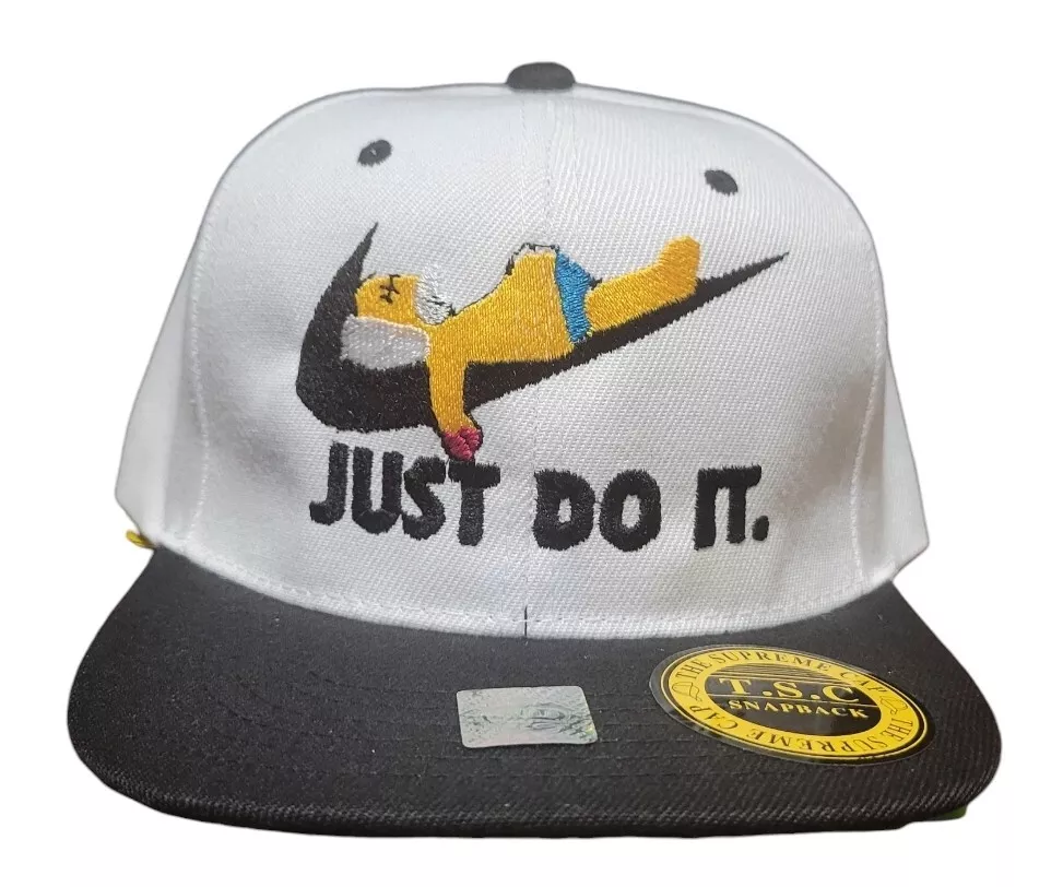 Casquette snapback blanche The Simpsons Homer Just DO IT Nike Cloud dessin animé The Supreme 