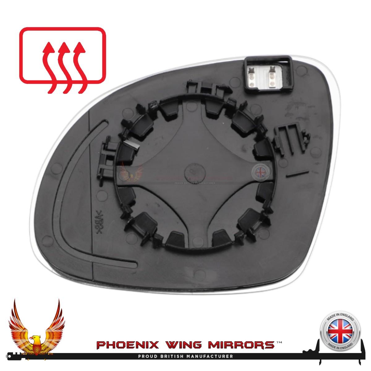 For Seat Alhambra Wing Mirror Glass 2010-2021 Heated Clip On Right Hand Side