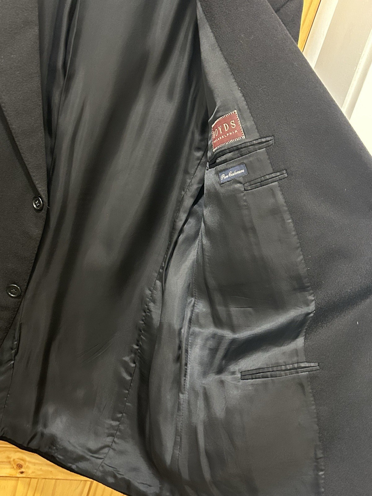 $4000+ Retail Canali Cashmere Blazer Boyds Philadelphia 62EU 52US R Black image 5