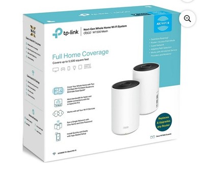 TP-Link Deco W7200 AX3600 Tri-Band Mesh Wi-Fi 6 System (2-Pack) - White