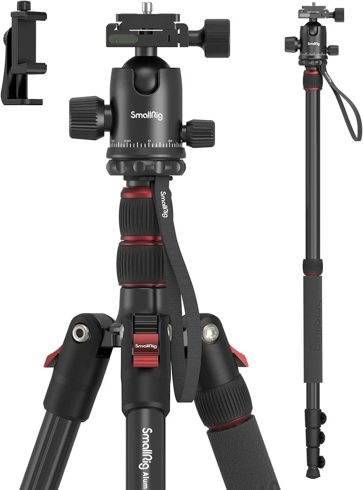 Sturdy Aluminum Camera Tripod - 33lb Weight Limit - Image 3 of 4
