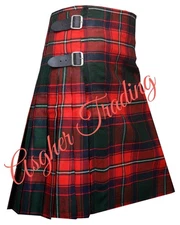 Clan Roxburgh Red Tartan kilt, Handmade Traditional 8 Yard kilts & Custom Size