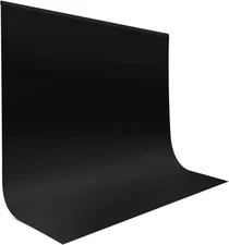 Black Backdrop 10 X 10 Ft, Solid Black Photo Backdrop, High Density Polyester Fa