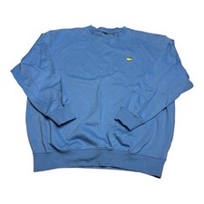 Masters Collection Men's Blue Crewneck Knit Pullover Sweater Embroidered Logo XL