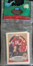 Fleer 1990 Football Cards Pack 49ers Joe Montana Jerry Rice Premier Edition