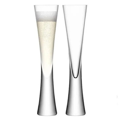 Sektflöten 2er Set LSA Moya 170ml Klarglas Handarbeit Geschirr