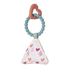 Baby Teether Toy Simply Silicone Teething Ring with Soft Squeaker, 9-Inches, ...