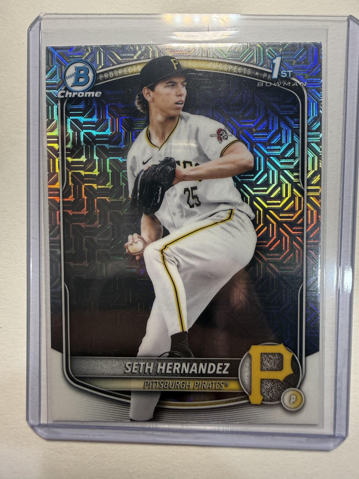 2025 Bowman Draft #BDC-25 Seth Hernandez Chrome Mojo Refractor