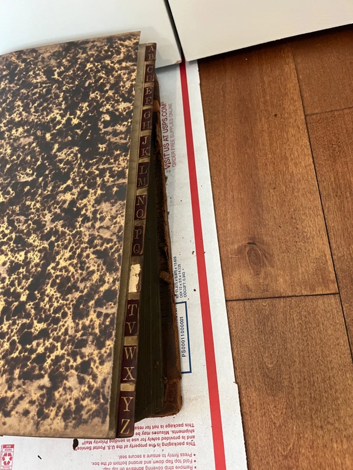 Антикварная чернильная рукописная банковская книга записей 1890-1896 гг. Пенсильвания - Изображение 3 из 4