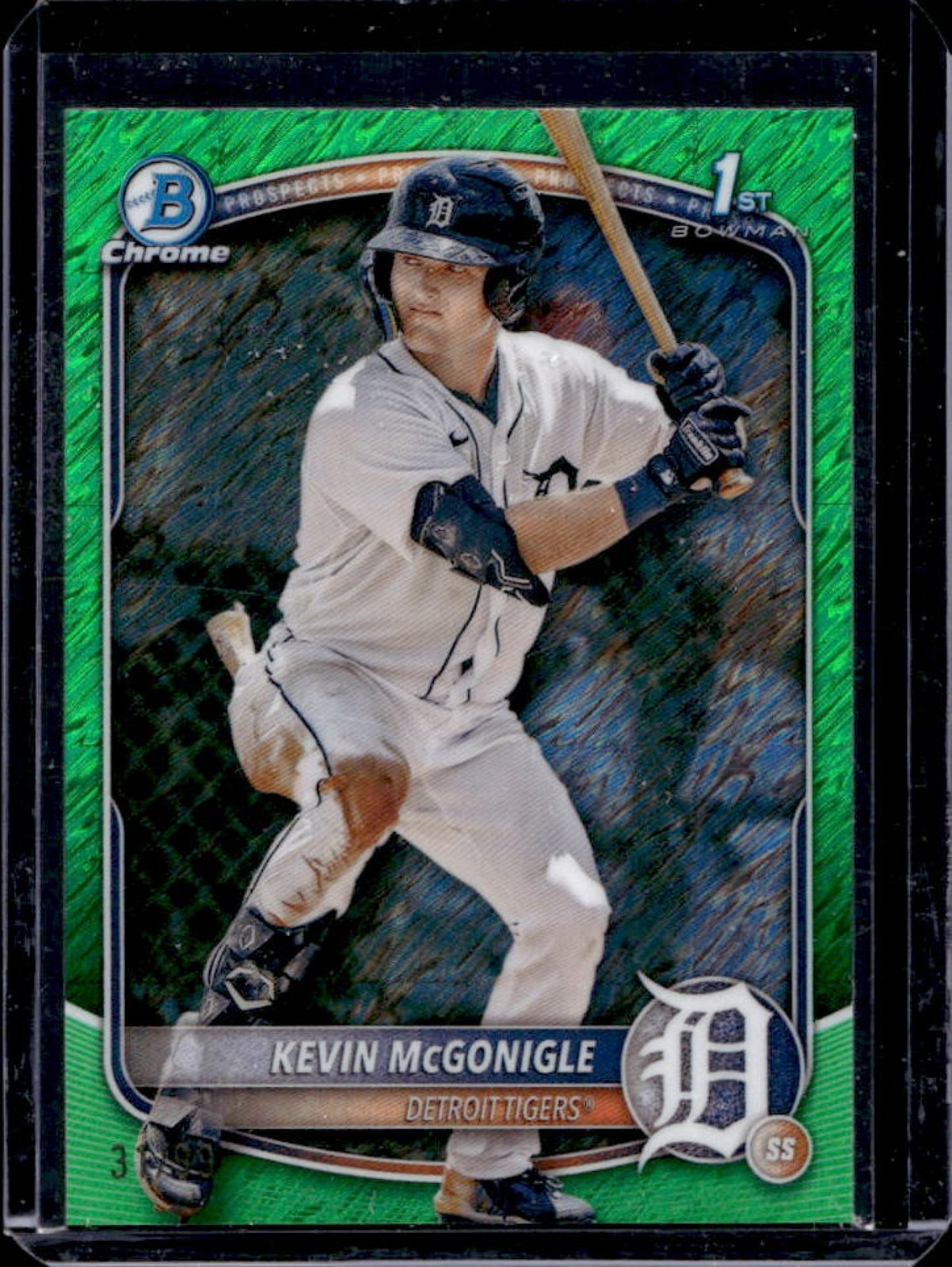 2025 Bowman Kevin McGonigle Chrome Green Shimmer Refractor 1st Prospect #31/99