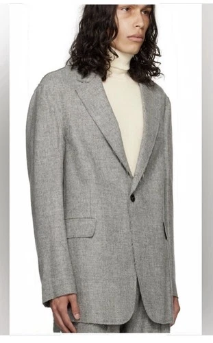 $1695 Brand New R13 Oversized Ragged Blazer Grey Small image 4