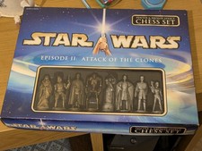 Star Wars Episode 2 Attack of The Clones Pewter & Bronze Effect Chess Set