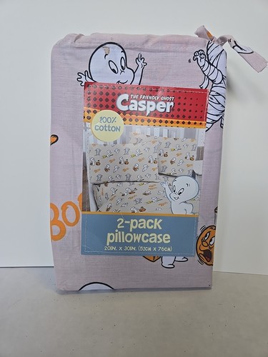 Casper The Friendly Ghost Halloween 2er Pack Kissenbezug Set Boo Kürbisse NEU