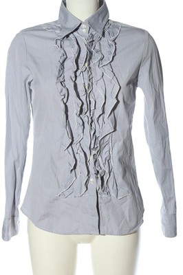 ROSSANA DIVA Langarmhemd Damen Hemd Gr. DE 36 hellgrau Casual-Look