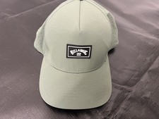 BILLABONG Hat Cap IONIAN TRUCKER Green Perforated Mesh Curve Brim Patch Logo NEW