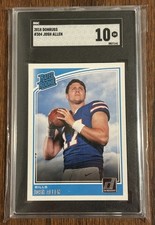 2018 Donruss #304 JOSH ALLEN RC Rated Rookie - Buffalo Bills  SGC 10
