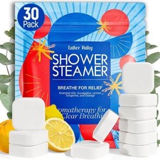 Shower Steamers Aromatherapy Sport - 30 Pack, 100 Pure Essential Oils, Refres
