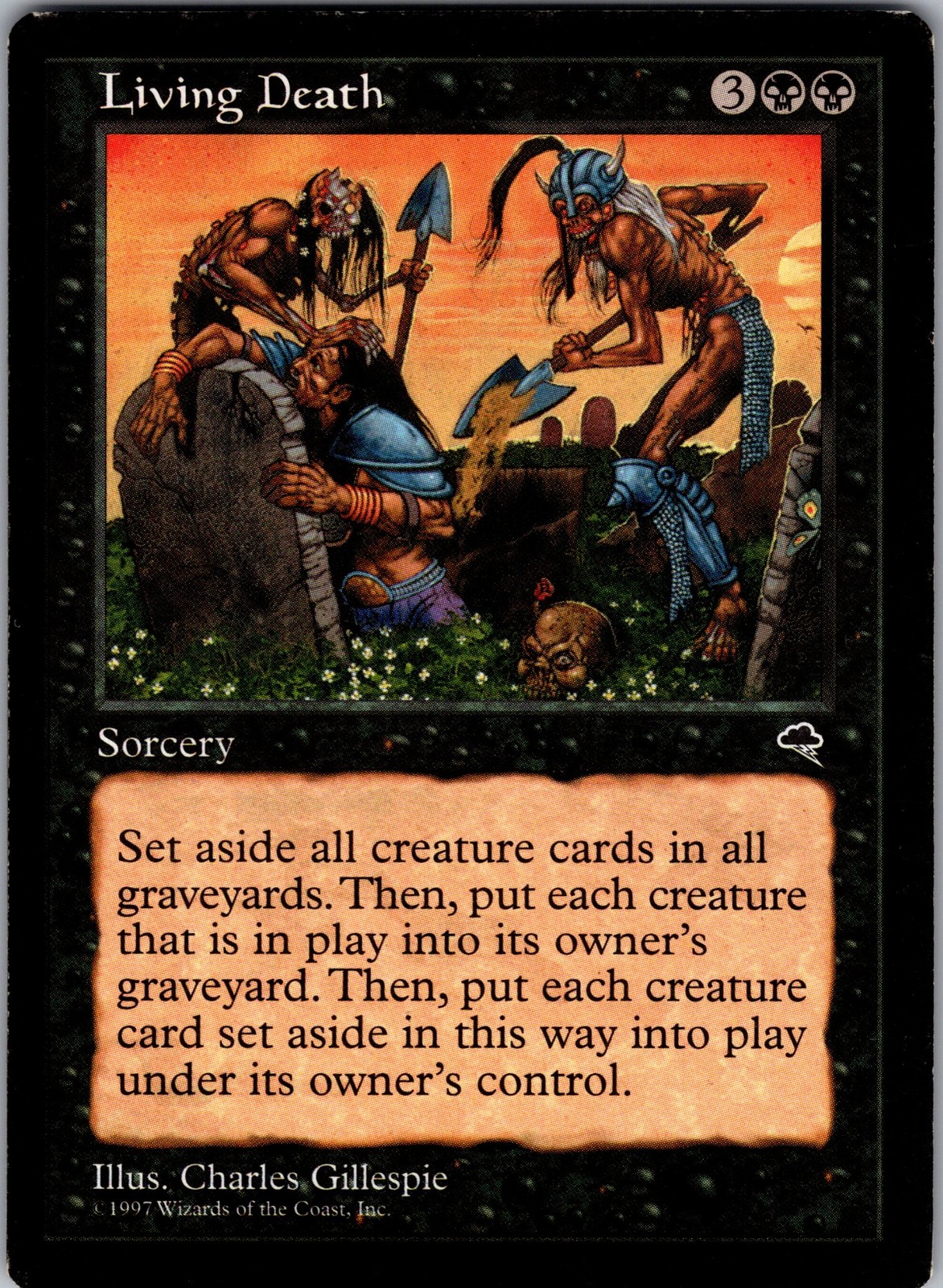 Living Death Tempest Rare LP Magic: The Gathering 142 Normal