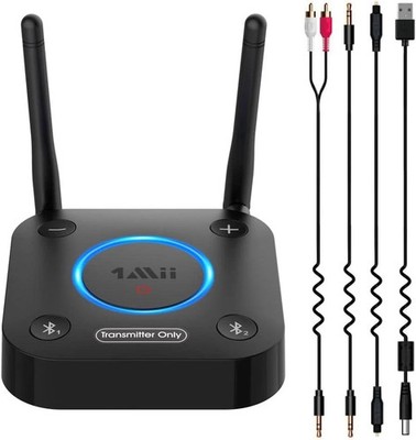 1Mii B06TX Bluetooth 5.2 Transmitter TV Adapter aptX Low Latency Plug & Play
