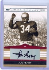 2008 Donruss Playoff Joe Perry Silver Signatures Auto San Francisco 49ers T1