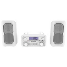 4-Watt Compact Bluetooth Shelf Stereo System, External Speakers, CD Player, AM/F