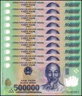Vietnam 500000 Dong, 2019, P-124o, UNC, Polymer X 10 PCS