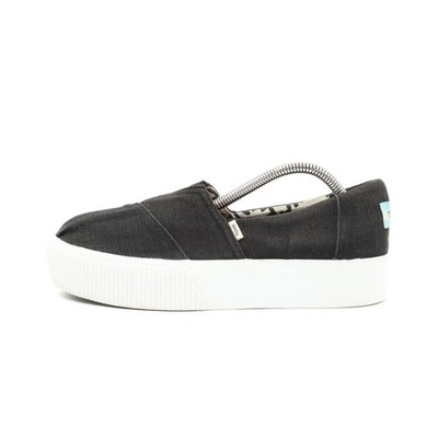 TOMS Damen Sneaker Schwarz Textil Niedrigschaft Leicht EU 38