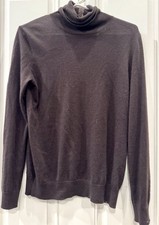 Loro Piana Black Cashmere Turtleneck Sweater Knit Top Made In Italy Vintage