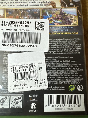 IMMORTALS FENYX RISING Microsoft XBOX ONE série X Neuf Scellé FR - Imagen 7 de 11