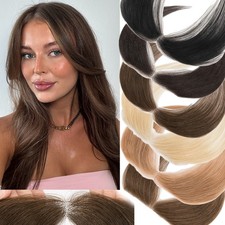 Human Hair Piece Full Lace Topper Women Receding Hairline Hair Loss Patch Toupee