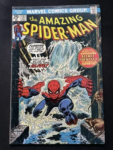 The Amazing Spider-Man #151 (1975). Cover Art by John Romita!!! Marvel Comics