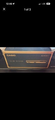 Casio XJ-A141 Slim Digital Quartz Watch Black Plastic 33mm 30m Box Manual