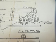 VINTAGE ORIGINAL 1913 SOUTH WALES PLAN FOR MINING BUNKER TRAM 3 FT GAUGE RAILWAY
