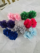 Handmade Flower Cloth Earrings Statement for Women Fashion Jewelry Party Wedding