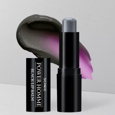 SCINIC Power Homme Black Lip Balm 4g For Men Lip Treatment Moisturizing Lip Balm