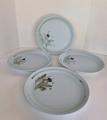 Set of 4 Buchan Portobello Scotland Thistle Stoneware 10'' Plates