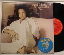 Neil Diamond Lp 12 Greatest Hits Vol. Ii On Columbia - Vg To Vg / Vg 