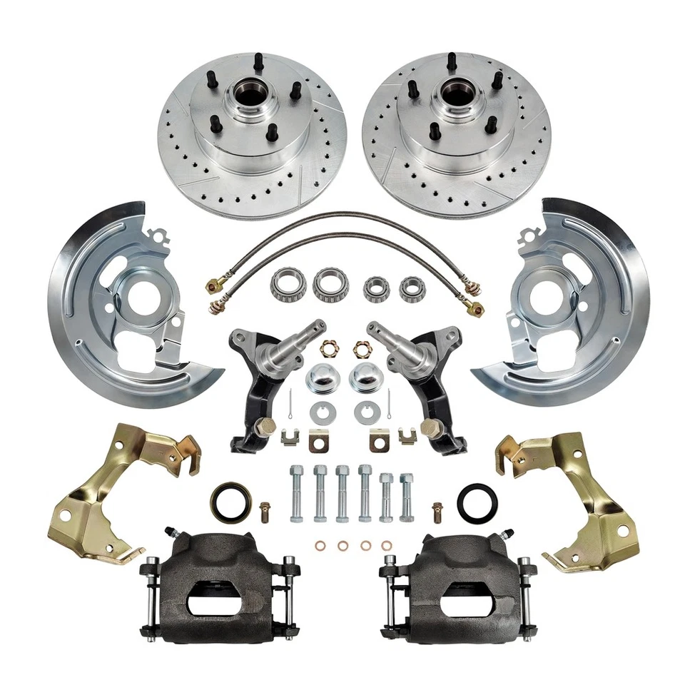 Front Spindle & Disc Brake Kit For 1964-72 Chevelle 1967-69 Camaro 1968-74 Nova Foto 2 de 4