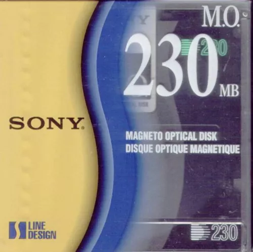 SONY EDM-230C REWRITABLE 3.5" 230Mb MAGNETO-OPTICAL MO DISK  & Jewel Case - NOS