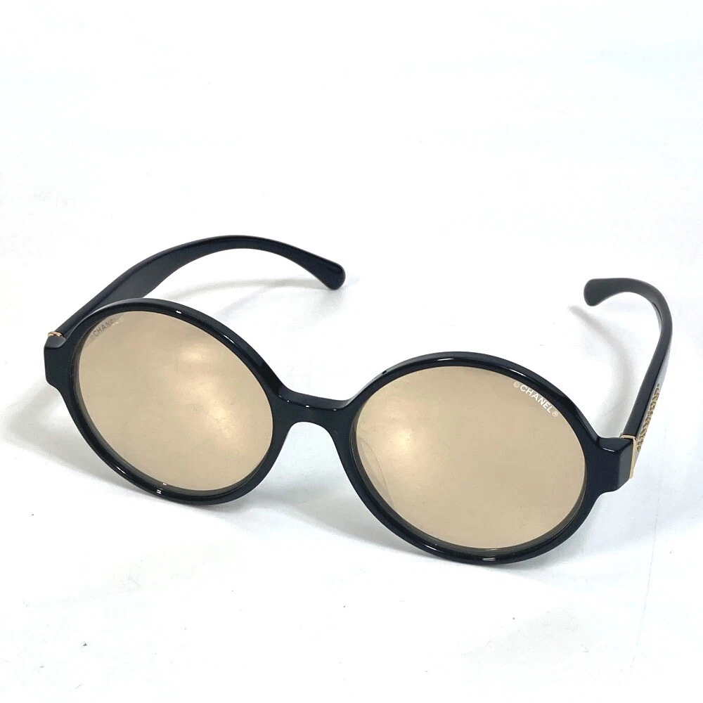 Chanel Round Sunglasses Gold & Black Round Sunglasses, CHANEL