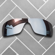 Polarized Silver Chrome Mirrored Sunglass Replacement Lenses for-Oakley Batwolf