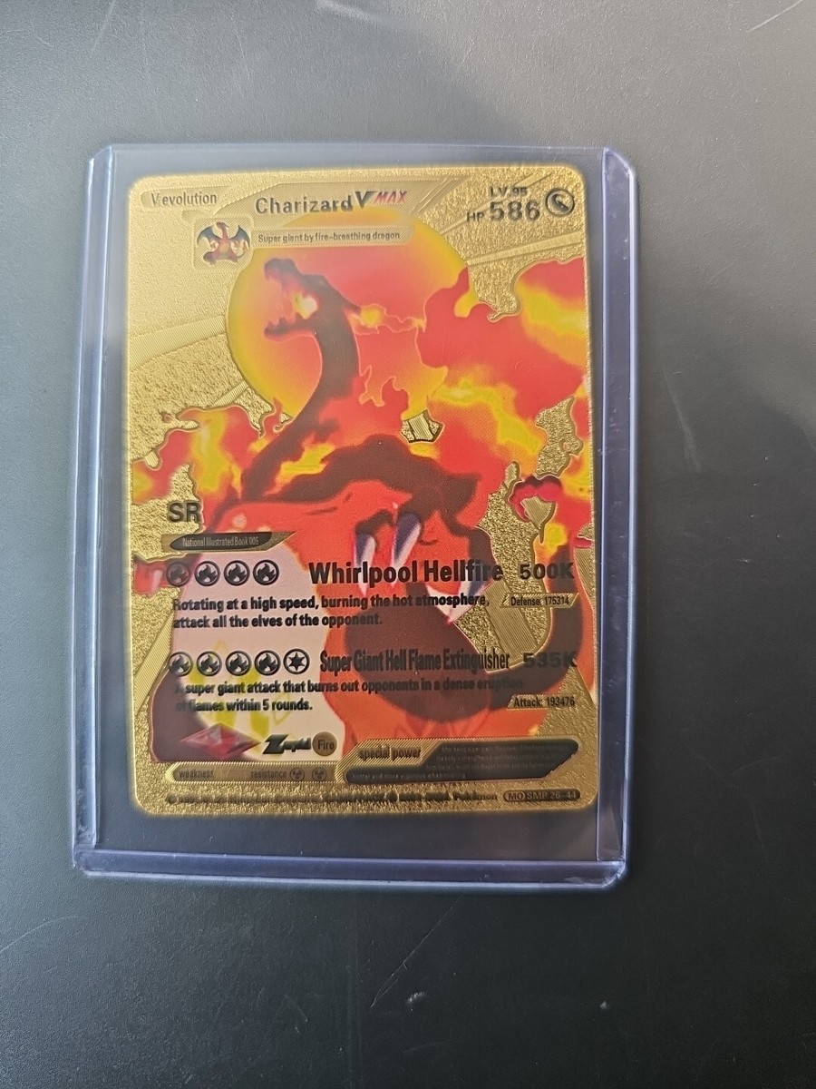 V 纏め foilカード Pokemon Interlaced Flames Charizard V Gold Foil Card LV. 92