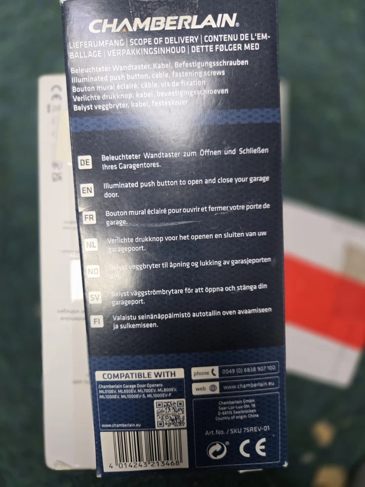 Wandtaster Beleuchtet Chamberlain 75REV - Image 2 of 4