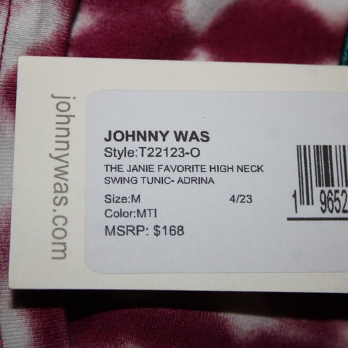 Johnny Was NEW $168 The Janie Sz L Purple Pink White Tunic Bamboo Spandex Top - Picture 10 of 24
